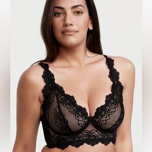 Leonisa Sheer Lace Underwire Shaper Bra Top M